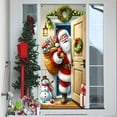 thumbnail image 4 of Linnome Festive Christmas Door Cover Tapestry, Hanging Holiday Party Decor for Indoor and Outdoor Entrance Decoration, 35x71 in, 4 of 6