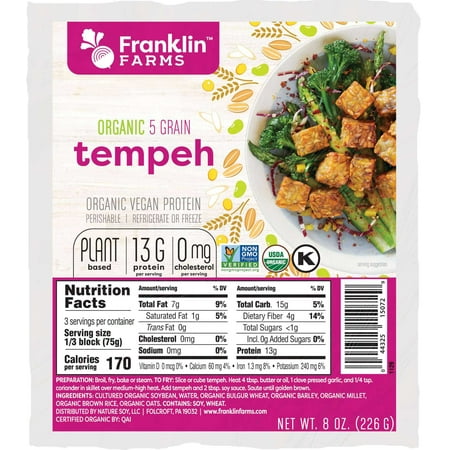 Franklin Farms Organic Five Grain Tempeh 8 Ounce — 12 per case
