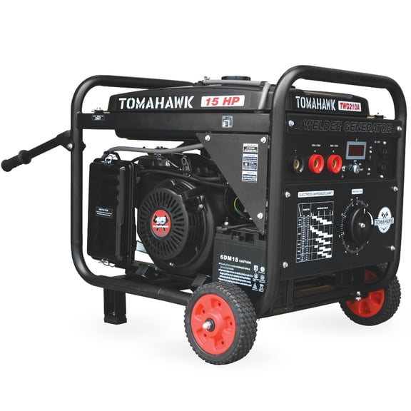 Tomahawk Power Générateur Portable de 2 000 Watts à Moteur 15 HP avec Bâton de 210 A et Soudeur TIG avec Trousse