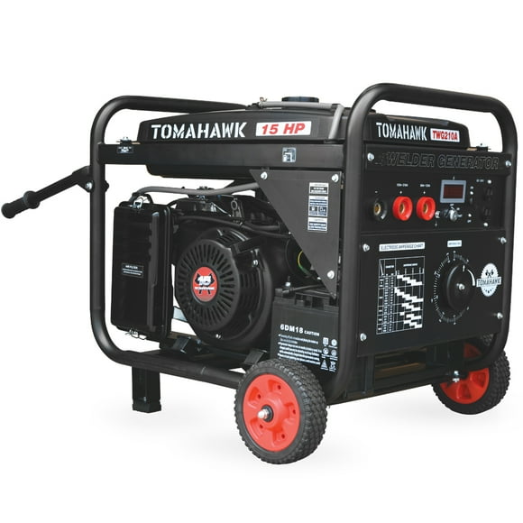 Tomahawk Power 15 HP Engine Driven Portable 2,000 Watt Generator with 210 Amp Stick and TIG Welder with Kit