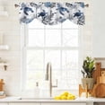 thumbnail image 4 of Sea Coral Turtle Tie Up Valances Curtain, Adjustable Kitchen Watercolor Blue Sea Stars Corals Turtle Valances for Windows Decor, Rod Pocket Short Curtains Set for Bedroom/Bathroom, 42"x12", 4 of 9