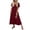 Wine, variant on Womens Casual T-Shirt Dress, Lightweight Soft Flowy Long Shift Dress, Elegant Solid Color Beach Vacation Loungewear, S-2XL