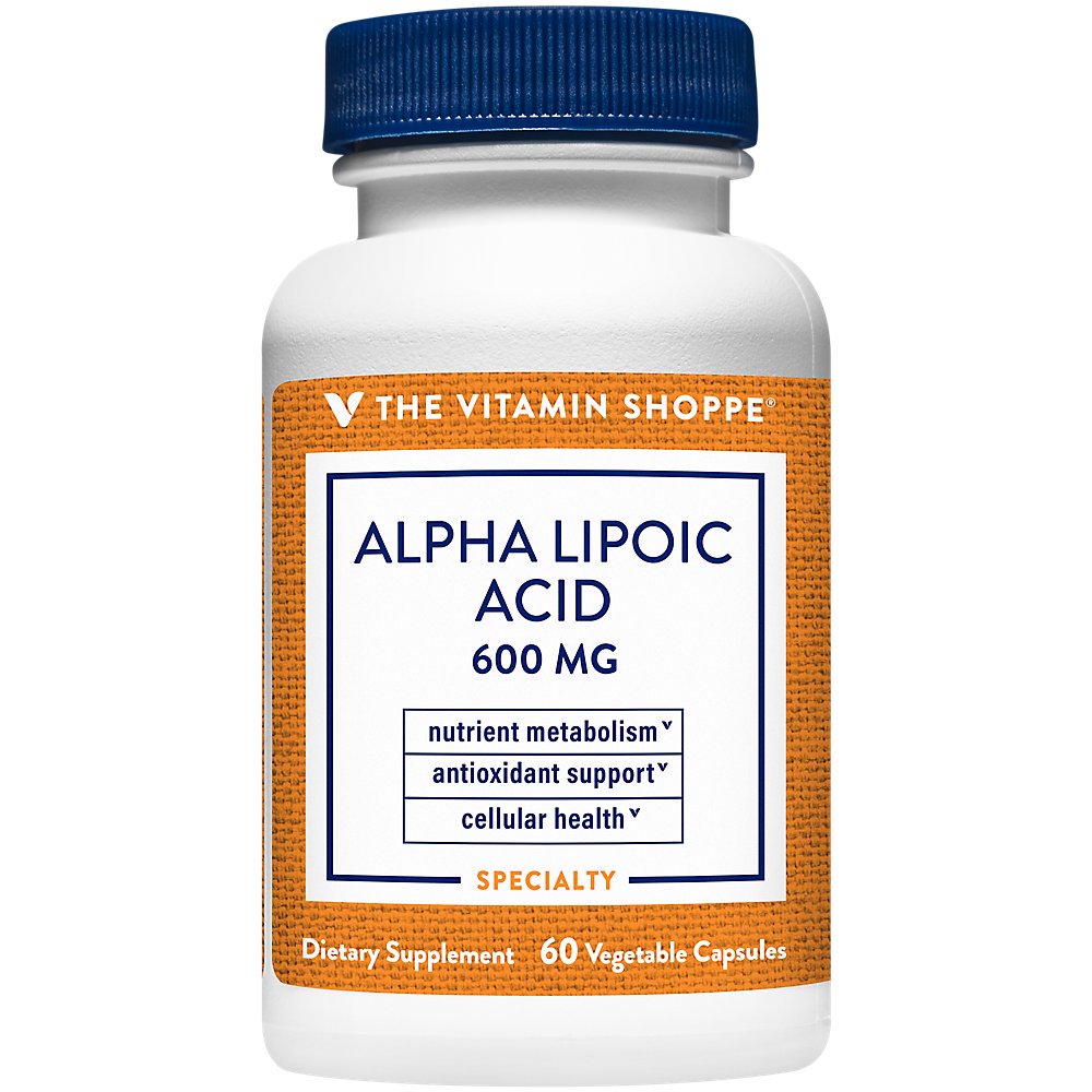 Alpha Lipoic Acid 600mg, Natural Antioxidant Formula to Support Glucose