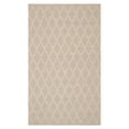 thumbnail image 1 of Textured Diamond Grey/Ivory Handwoven Cotton Rug, 6' x 9', 1 of 6