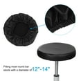 thumbnail image 3 of Uxcell Bar Stool Cover, PU Stool Cushion Cover for 12"-14" Chair, Black, 3 of 5