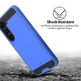 thumbnail image 2 of TJS for Samsung Galaxy S23 Phone Case, Dual Layer Brushed Finish Hard Inner Layer Armor Cover for Galaxy S23 (Blue), 2 of 5