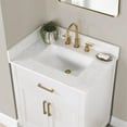 thumbnail image 5 of Gavino 30" Wood Vanity in White with Grain White Composite Stone Top and Mirror, 5 of 12