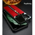 thumbnail image 2 of Ultra-thin Plexiglass Luxury Leather Silicone Phone Case Cover For SAMSUNG Galaxy S20 PLUS (Red), 2 of 5