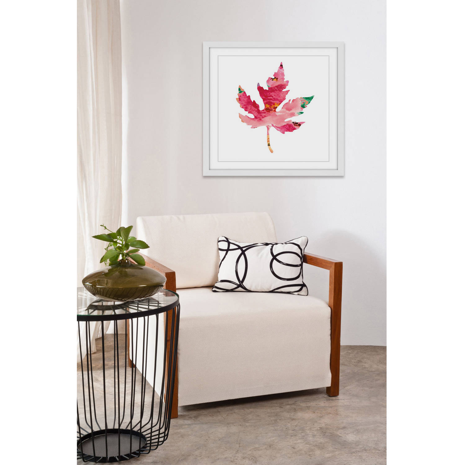 Marmont Hill "Floral Oak Leaf" by Diana Alcala Framed Painting Print