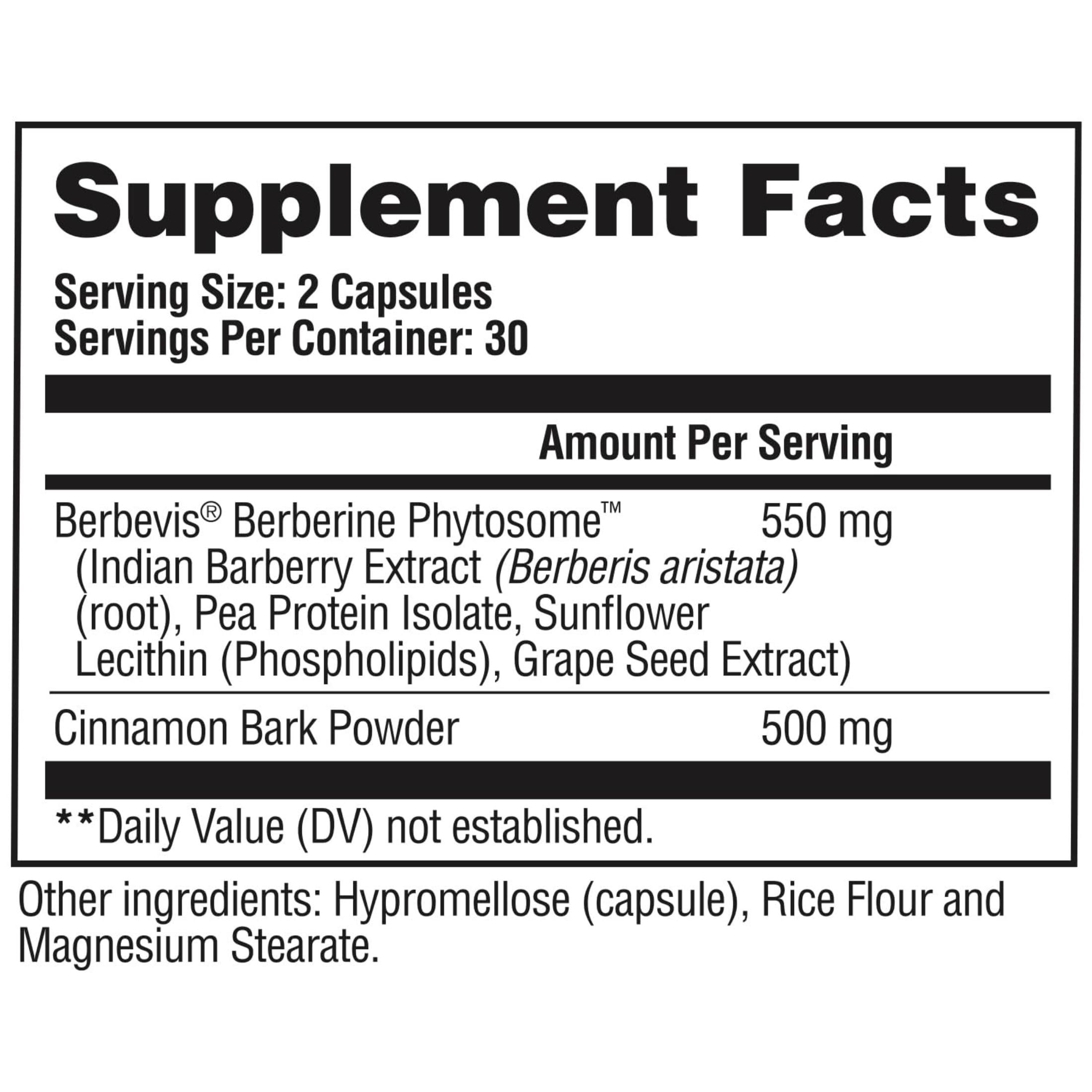 GAT SPORT Pro Berberine, Berbevis, Ceylon Cinnamon Extract, for Men and Woman, 60 Servings