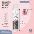 thumbnail image 3 of Miyuki Delica Seed Beads – Size 11/0 (1.6 mm), DB0180, Transp. Brown AB, 7.2 g, Approx. 1440 Beads, 3 of 7