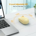 thumbnail image 3 of TECKNET Wireless Mouse for Laptop, 2.4G Quiet Computer Mouse with USB Receiver, 4 Buttons Portable Cordless Mice for Chromebook, Laptop, PC, Mac, 800/1200/1600 DPI-Yellow, 3 of 8
