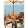 thumbnail image 2 of Outdoor Tablecloth with Umbrella Hole and Zipper, Orange Fall Square Table Cloth 60x60 Inch Waterproof Tablecloth, Pumpkins Thanksgiving Maple Leaf Rustic Picnic Table Cover for Patio Camping, 2 of 7