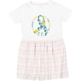 thumbnail image 3 of Inktastic World Down Syndrome Day Blue and Yellow Ribbon of Hearts Girls Toddler Dress, 3 of 5