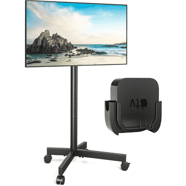 Mobile TV Stand for 32 to 60 inch TVs, Mount Compatible with All Apple TVs Roku Ultra