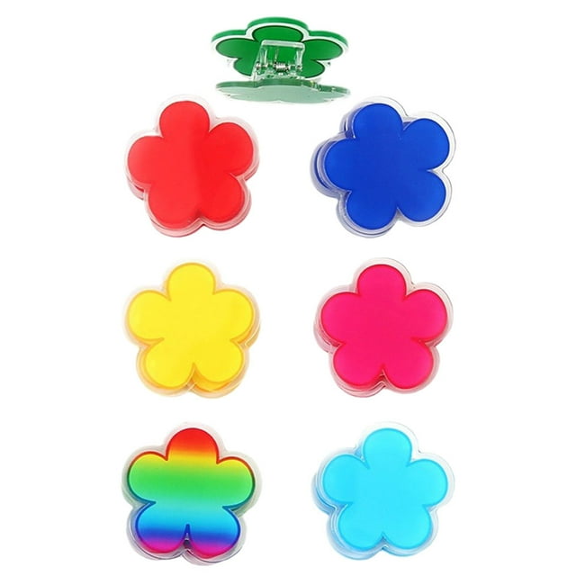 WEUVEB 7Pcs Multifunctional Sealing Clip Assorted Color Acrylic Chip Clips For Kitchen Use And Displaying Photos