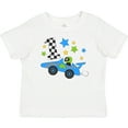 thumbnail image 3 of Inktastic Happy 1st Birthday Blue Racing Car Boys or Girls Baby T-Shirt, 3 of 5