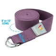 thumbnail image 2 of Wacces D-Ring Buckle Cotton Yoga Straps Bands - Best for Stretching - Purple - 10 Feet, 2 of 5