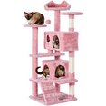 thumbnail image 2 of Yaheetech 54"H Cat Tree Tower with 3 Scratching Posts, Pink, 2 of 9
