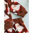 thumbnail image 6 of TSEXIEFOOFU Boys Girls Christmas Pants Set Santa Claus/Snowman Print T-shirt with Elastic Waist Pants, 6 of 8