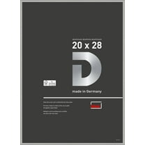 DEHA Design 20x28 Picture Frame Boston Polished Silver Aluminum Metal with Shatter Resistant Acrylic Glass Horizontal & Vertical Format for Wall.