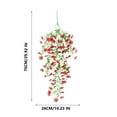 thumbnail image 3 of AuroraX Eucalyptus Garland for Decoration,Artificial,2.5 Ft Thanksgiving Floral Garland,Faux Christmas Vines,for Porch,Outdoor,Red, 3 of 6