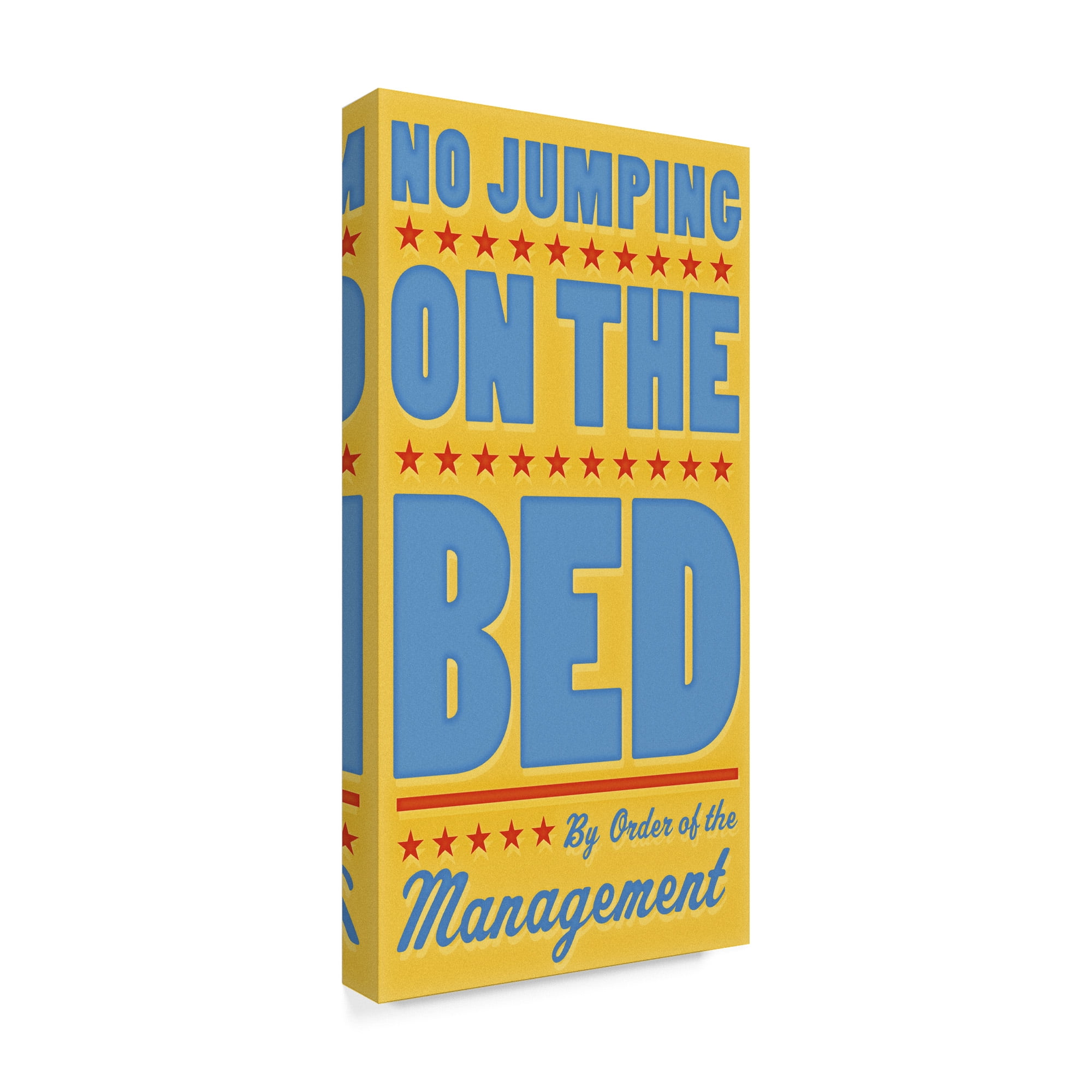 Trademark Fine Art 'No Jumping On The Bed Orange' Canvas Art by John W. Golden