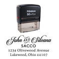 thumbnail image 1 of Printtoo Personalized Self Inking Stationary Rubber Stamp Return Address Wedding Invitation, 1 of 6