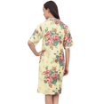 thumbnail image 3 of Bimba Chemise de Nuit à Manches Courtes Imprimé Floral Jaune Clair pour Femmes - 28, 3 of 6