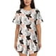 thumbnail image 1 of Fotbe Pigs Conjunto de Pijama Estampado para Mujer, 2 Piezas, Ropa de Dormir con Camiseta de Manga Corta y Shorts Suaves-Large, 1 of 6