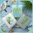 thumbnail image 4 of Towel Hahafelt - Juego de 3 tablas de surf de algodón (35 x 75 cm), color verde, 4 of 6