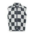 thumbnail image 5 of Pincandy Womens Fleece Plaid Vest Casual Sleeveless Jacket Lightweight Outerwear Vests Womens Fall Fashion 2025, 5 of 6