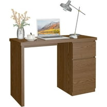 New Computer Desk 43in with Drawers, Wood PC Work Table for Home/Office, Oak