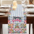 thumbnail image 3 of Table Runners 90 Inches Long Dress Scarves, Spring Gnomes Farmhouse Coffee/Dining/Kitchen Table Runner for Living Room, Farmhhouse Floral Botanical Blue Plaid 13x90 Inch, 3 of 9