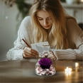 thumbnail image 6 of Gifts for Mom Birthday, Glass Angel With Real Preserved Rose Inside, Valentine's Day/Mother's Day Gift, Purple Forever Flowers Gift for Grandma Wife Girlfriend, 6 of 8