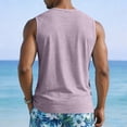 thumbnail image 4 of Men's V-Neck Sleeveless Quick-Dry Sports T-Shirt, Muscle Cotton Shirts, Summer Athletic Casual Basic Tees with Pocket, S, 4 of 8