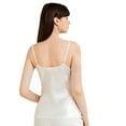thumbnail image 4 of SWSMCLT Women's Cami Tops Camisole Summer Soft Silky Thin Smooth Sleeping Pajamas Tops Lightweight Cool Slim Fit Sleepwear Comfy Pjs White 16, 4 of 5