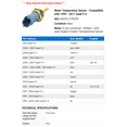 thumbnail image 2 of Water Temperature Sensor - Compatible with 1999 - 2011 Saab 9-3 2000 2001 2002 2003 2004 2005 2006 2007 2008 2009 2010, 2 of 2
