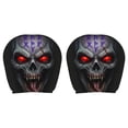 thumbnail image 5 of Runkheen Ghost Face Car Headrest Covers Scary Spooky-Themed Headrest Protector 1-Pack 28x26, 5 of 7