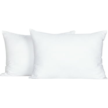 Flxxie Cotton Down Alternative Toddler Pillows Set of 2, Ultra Soft Travel Small Pillows for Sleeping, 13x18 inches, White