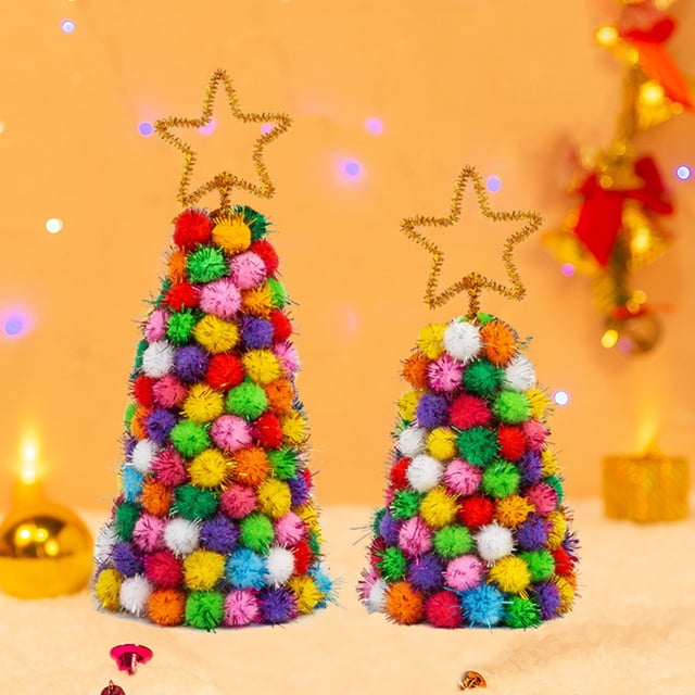 Navidad hecha a mano árbol de Navidad decoración de escritorio DIY niños paquete de Material hecho a mano Wmkox8yii shdjk5425