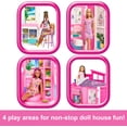 thumbnail image 5 of Barbie Doll House Playset, Getaway House with 11 Accessories Including 2 Chairs, 4 Play Areas & 360-degree Play, 5 of 5