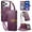 Purple, variant on Becova Wallet Case for iPhone 17 Pro Max with Credit Card Slot, RFID Blocking PU Leather Phone Shell with Wrist Strap Shockproof Protective Full Body Bumper for iPhone 17 Pro Max, Rosegold