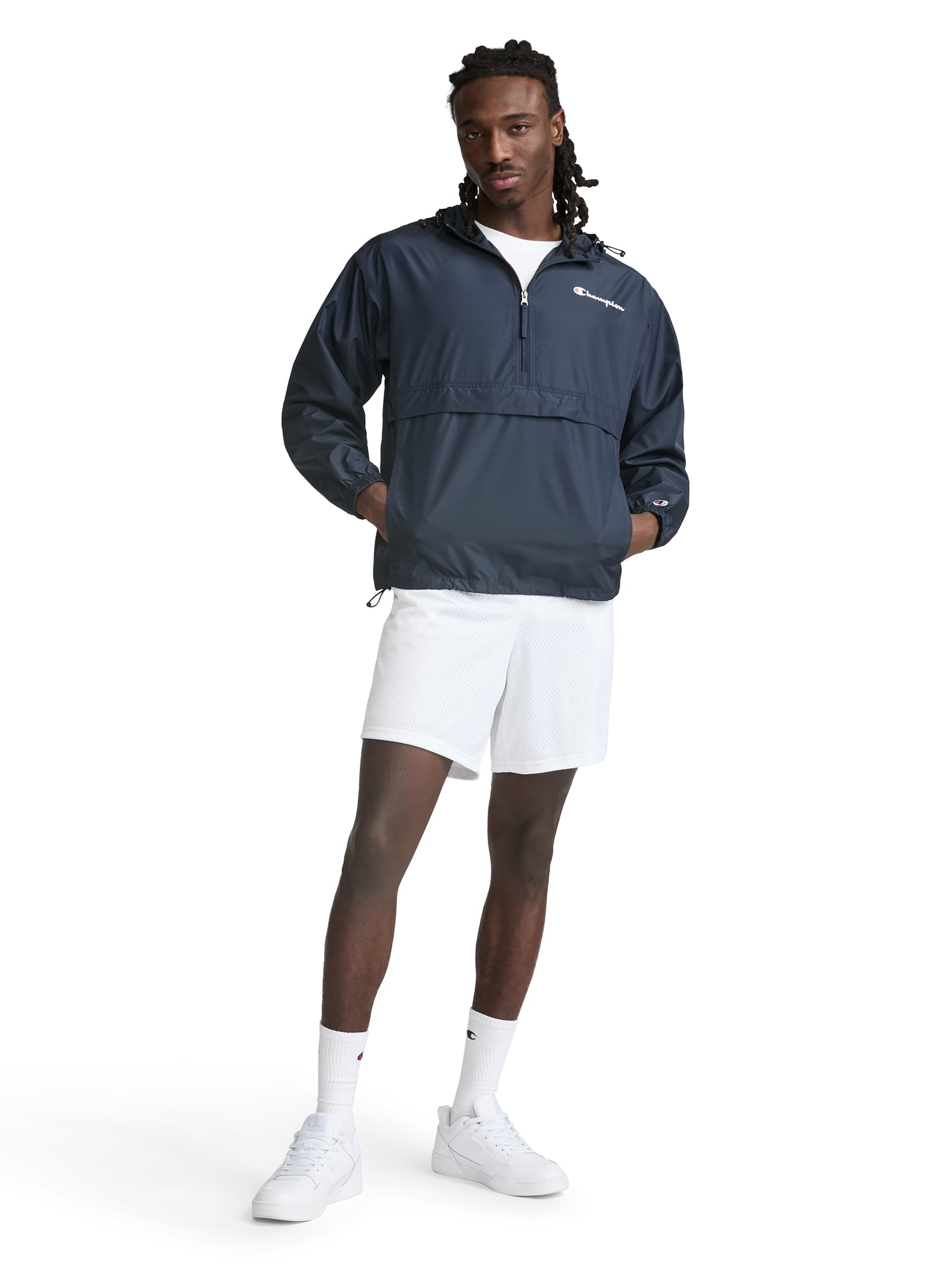 Champion Men's Stadium Packable Jacket with Script Logo, Standard