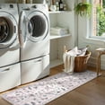 thumbnail image 5 of Moynesa 2'x6' Insect Hallway Runner Rug Washable Kitchen Runner Soft Bug Accent Carpet Runner for ‎Laundry ‎Bathroom Bedroom Entryway Stain Resistant Non Slip, Pink, 5 of 11