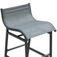 thumbnail image 4 of Outsunny 3 Piece Bar Height Outdoor Bistro Set for 2, Round Patio Pub Table 2 Bar Chairs with Comfortable Design & Strong Build, Charcoal Gray, 4 of 9