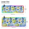 thumbnail image 3 of Watercolor Apple and Leaf RGB Gaming Mouse Pad Large Keyboard Mat Rubber Base 13 Light Modes, 3 of 6