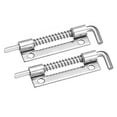 thumbnail image 1 of Unique Bargains Spring Loaded Latch Pin, 2 Pack 3.35' - 304 Stainless Steel Spring Latch, Left-Handed with Hole (Silver), 1 of 5
