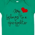 thumbnail image 4 of Inktastic My Heart Belongs Firefighter Girls Baby Bodysuit, 4 of 5