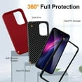 thumbnail image 4 of For Samsung Galaxy A36 5G 6.7inch Shockproof Rugged Full Body Protection Heavy Duty Dust/Drop Proof 3-Layer Cover Case​,Red,For Galaxy A36(5G), 4 of 7